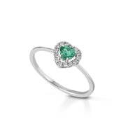Anello Lelune Donna LELUNE DIAMONDS in Oro bianco Smeraldo 0.26 Ct LDRNSM009026 - LDRNSM009026